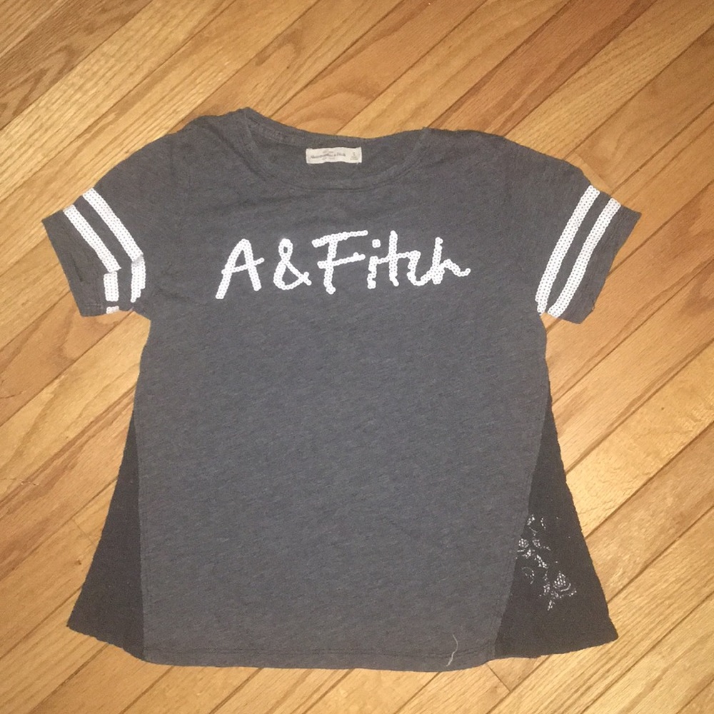 a&fitch sequined logo t-shirt (girls)